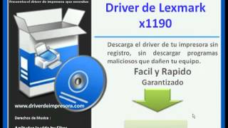 Descargar Driver de Impresora Lexmark x1190 [upl. by Jessee]