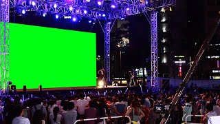 Concert Stage amp Crowd with Green Screen Backdrop [upl. by Pattin]