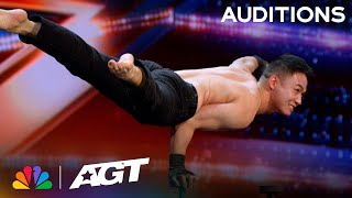 Chen Lei unleashes the extraordinary with INCREDIBLE hand balancing  Auditions  AGT 2023 [upl. by Atram]