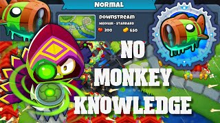 Bloonarius Normal Tutorial  No Monkey Knowledge No Abilities No RNG  Downstream BTD6 [upl. by Parik]