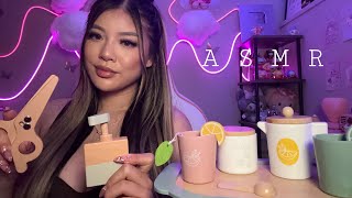 ASMR  Wooden Pampering🧴💄✂️ skincare makeup haircut layered sounds [upl. by Nehpets]