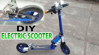 Build A Electric Scooter With Starter Motor Motorcycle and 775 Motor [upl. by Tabatha]