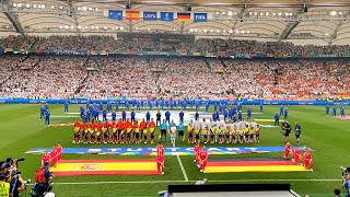 🇩🇪🇪🇦 Nationalhymne Deutschland amp Spanien I EURO 2024 Germany I Viertelfinale Stuttgart [upl. by Doughty393]