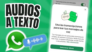 quotLa función más esperada de WhatsApp Así puedes transcribir tus audios a textoquot [upl. by Wight]