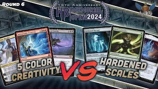 MTG Modern  5 Color Creativity vs Hardened Scales  Hunter Burton Memorial Open  Round 6 [upl. by Abehsat957]