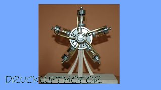 Druckluft 1 5Zylinder Sternmotor Druckluftmotor [upl. by Lavona]