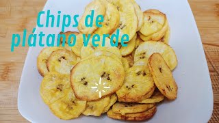 Platanitos verde en AirFryer  Snack saludables  Chips de plátano [upl. by Ahsinyar]