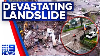 Deadly landslide kills at least 24 in Ecuador’s capital  9 News Australia [upl. by Trebleht]