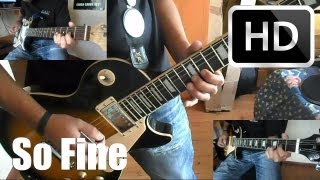 Guns N Roses So Fine guitar cover with solo  lyrics HD [upl. by Schnorr457]