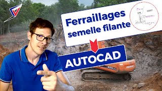 Ferraillages semelles filantes sur Autocad [upl. by Anner]