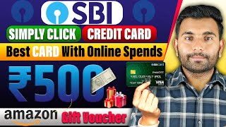 SBI Simply Click Credit Card Benefits In Hindi  SBI Simply Click Credit Card Review 2024 [upl. by Ecirtaed]