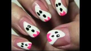 Nails that go Boo Halloween Nail art [upl. by Aniretake736]