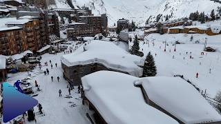 Skiing Avoriaz Main Street Promenade du Festival  Ski Resorts Video  4K [upl. by Begga]