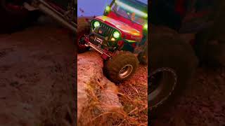 Cj7 Renegade at sunset hobbywingfusion nsdrc axial scx10iii yrucec rockpiratesrc incision [upl. by Ailyn]