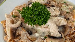 Putenrahmgeschnetzeltes mit Champignons in Rahmsoße [upl. by Sheng219]