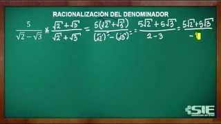 Racionalización Del Denominador Binomio Ejemplo 2 [upl. by Trudy15]