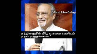 அத்தி மரத்தின் கீழே உன்னை கண்டேன் என்ன அர்த்தம் Bible study  Pr Augustin Balan [upl. by Lisetta163]