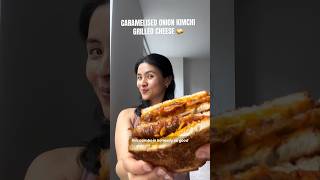 You need to try this combo  caramelised onion kimchi grilled cheese sandwich 🥪 kimchi cheese [upl. by Aderf462]