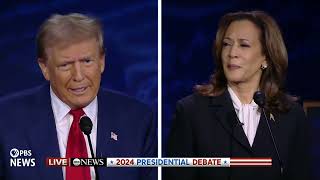 WATCH Trump claims Harris doesn’t have a plan for the economy  ABC Presidential Debate [upl. by Anigroeg]