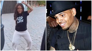 Chris Browns Daughter Dancing To Her Song “Iffy” Daddy CB Liked [upl. by Nwahshar428]