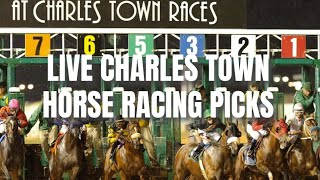 Live Charles Town Horse Racing Picks [upl. by Rosdniw]