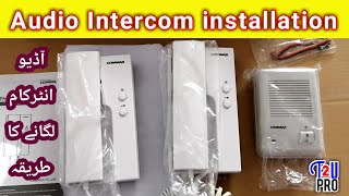 How to install door phone audio intercom with two receiver commax brand [upl. by Enifesoj]