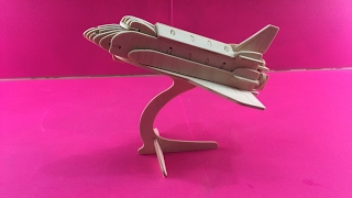 DIY Miniature SPACESHIP  3D wooden Puzzle [upl. by Akiaki858]