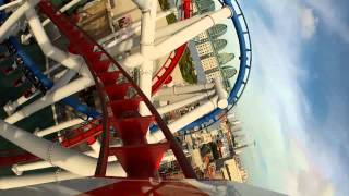 Battlestar Galactica Roller Coaster POV Universal Studios Singapore Human amp Cylon [upl. by Leontyne]