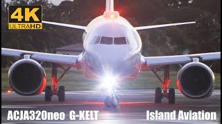 4K Acropolis Aviation Private ACJA320neo GKELT Departting St Kitts Eastern Caribbean [upl. by Riobard]