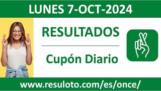 Resultado del sorteo Cupon Diario del lunes 7 de octubre de 2024 [upl. by London535]