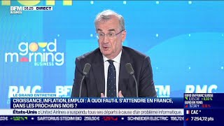 François Villeroy de Galhau Banque de France  Lactivité du secteur privé toujours en baisse [upl. by Akcemat]