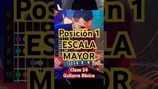 TOCANDO la POSICIÓN 1 de la ESCALA Mayor en tu GUITARRA • La Escala Mayor  Clase 24 de Guitarra [upl. by Lidaa]