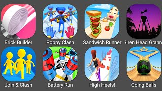 Going BallsJoin ClashBrick BuilderSandwich RunnerHigh HeelsBattery RunSiren Head Granny [upl. by Ekaterina]