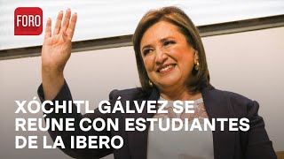 Xóchitl Gálvez dialoga con universitarios Criticó formato en debate presidencial  A las Tres [upl. by Ailenroc]