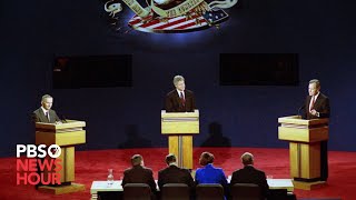 Bush Clinton Perot The first 1992 presidential debate [upl. by Atnohs]