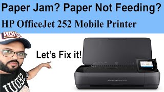 How To Fix Paper Jam Issue in HP OfficeJet 252 Mobile Printer [upl. by Goerke]