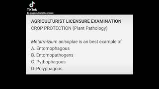 AGRICULTURIST LICENSURE EXAMINATION General Questions [upl. by Mollie]