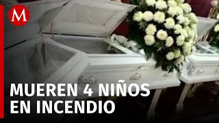 Dan último adiós a los 4 niños fallecidos en un incendio en Reynosa [upl. by Yntirb773]