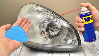 🔥🔥Apply THIS to your foggy headlights and see what happens restore shine to headlights [upl. by Ahsii440]