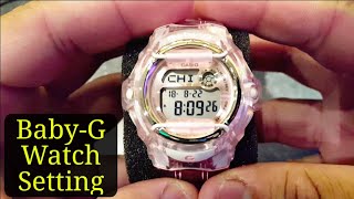 How to set Date and Digital Time on Casio BabyG 3189 3252 [upl. by Sidwel605]