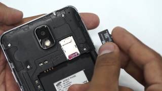 How to Insert SIM Card amp MicroSD Card in Samsung Galaxy Note 3 [upl. by Stillman]