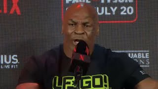 Mike Tyson LOSES IT on a Reporter “What did you CALL ME” • Jake Paul PRESS CONFERENCE [upl. by Ettenad568]