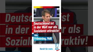 Deutschland ist in der Welt nur als Sozialamt attraktiv  Dr Götz Frömming AfD [upl. by Edyak]