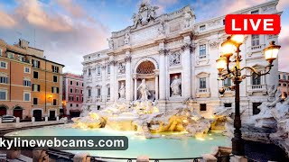 🔴 Recorded Live Footage Webcam from Rome  Watch the Trevi Fountain in Real Time [upl. by Nonnel423]