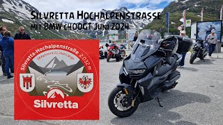 Silvretta Hochalpenstrasse über Bielerhöhe von Gaschrun nach Galtür mit BMW c400GT im Juni 2024 [upl. by Cissie]