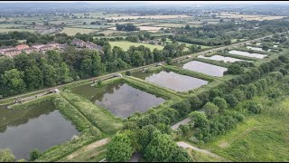 Caen Hill Locks Devizes Wiltshire by drone  Summer evening 2023 with DJI Mavic 3 [upl. by Adiela]