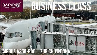 Qatar Airways Business Class Airbus A350900  Zurich to Doha [upl. by Barrada]