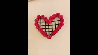 How to make wall hanging craft heart shape wall hanging wallhanging papercraft homedecor viral [upl. by Ennoitna289]