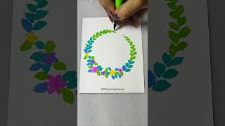 How to draw flower circle reels shortsvideo viralvideo art flowers [upl. by Eimat]