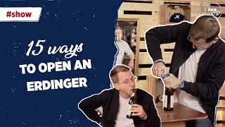 15 ways to open an ERDINGER  The FANtastic ERDINGER Show [upl. by Ellesij]